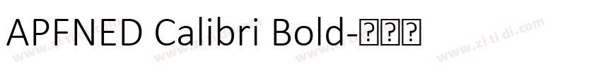 APFNED Calibri Bold字体转换